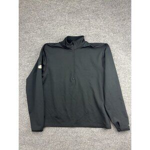 SportHill Pullover Mens Large Black 1/4 Zip Long Sleeve Running Performance Top